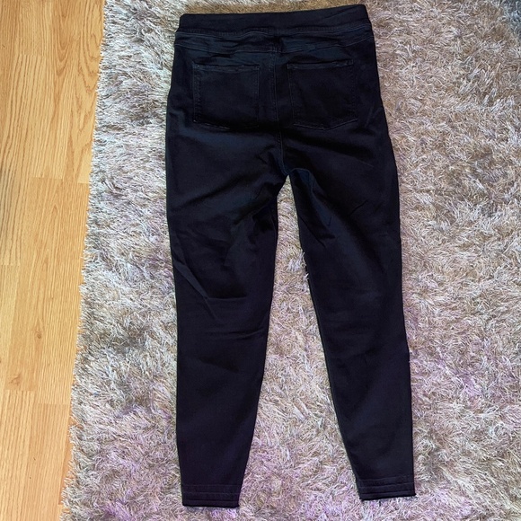 SPANX Black Distressed Skinny Pull On Denim Jeans / Pants Size XL - Picture 6 of 8